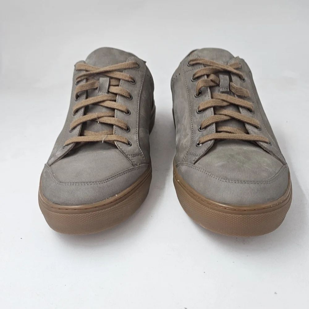 Warfield & Grand Seawall Low Top Sneaker Gray Tan Mens Size 10 Leather